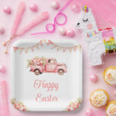 Assiettes En Carton Pink Truck Easter Egg Hunt (Fête)