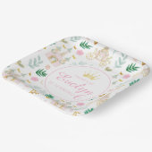 Assiettes En Carton Pink turquoise or petite princesse fille anniversa (Angulaire)