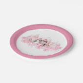 Assiettes En Carton Pink Winter ONEderland Plaque en papier (Angle)