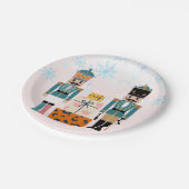 Assiettes En Carton Pink Winter Snowflakes Nutcracker Baby shower (Angle)