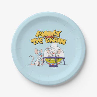 Assiettes En Carton Pinky et le cerveau | Laboratoire
