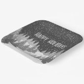 Assiettes En Carton Pins d'hiver (Angulaire)