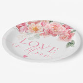 Assiettes En Carton Piper Peony L'Amour Floral Dans La Fête des mariée (Angle)