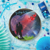 Assiettes En Carton Pique-nique Couple Valentine (Fête)