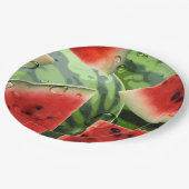 Assiettes En Carton Pique-nique de pastèque 9in (Angle)
