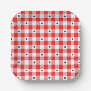 Assiettes En Carton Pique-nique patriotique d'été