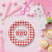 Assiettes En Carton Pique-nique Russe En vichy Rouge (Fête)