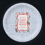 Assiettes En Carton Pique-nique Vichy Moderne Mignon PERSONNALISÉ Baby<br><div class="desc">Assiettes personnalisées adorables et parfaites pour une fête amusante ! Art fait main pour vous ! Parfait pour un brunch estival ou un pique-nique,  une douche de mariage,  une fête de bachelorette,  une fête de fiançailles ou un anniversaire.</div>