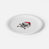 Assiettes En Carton Pirate Christmas Skull & Crossbones Santa Hat. Got (Angle)