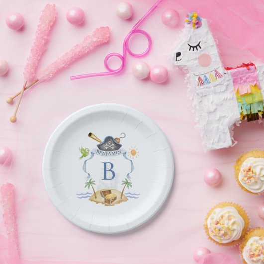 Assiettes En Carton Pirate Crest (Fête)