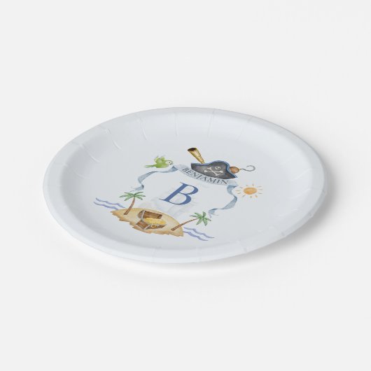 Assiettes En Carton Pirate Crest (Angle)