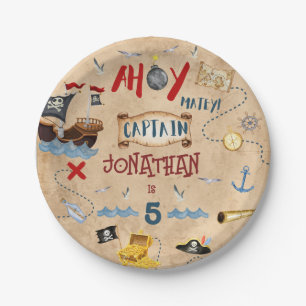 Assiettes En Carton Pirate Kids fête de pirate anniversaire
