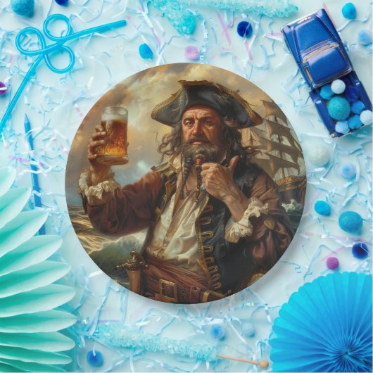 Assiettes En Carton Pirate Man Cave Bar Boisson Table BBQ (Fête)