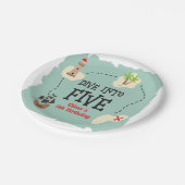 Assiettes En Carton Pirate Map Dive en cinq 5e anniversaire (Angle)
