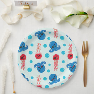 Assiettes En Carton Pirate Octopus, Pirate Jellyfish, Sea Animaux