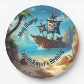 Assiettes En Carton Pirate Ship & Paradise Island Adventure (Devant)