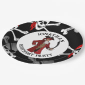 Assiettes En Carton Pirate Skuls Plaques en papier (Angle)