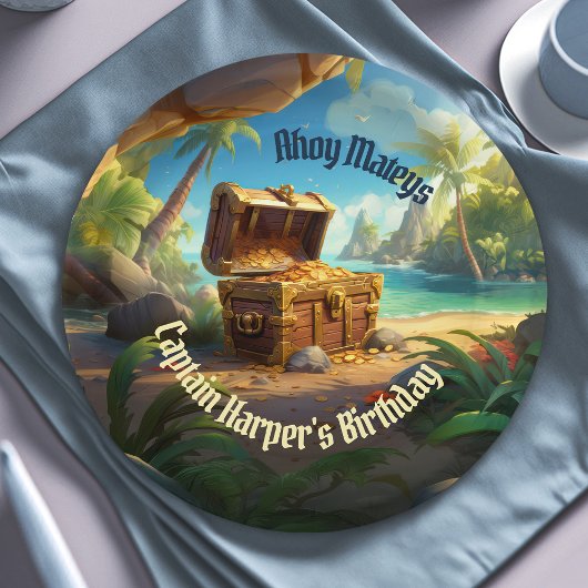Assiettes En Carton Pirate Treasure & Paradise Island Adventure