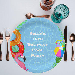Assiettes En Carton Piscine amusante Piscine Fête Naissance