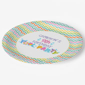 Assiettes En Carton Piscine colorée Fête de plage Anniversaire (Angle)