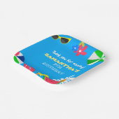 Assiettes En Carton Piscine Couleur Bleue Bleue Été Anniversaire Amusa (Angulaire)