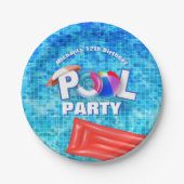 Assiettes En Carton Piscine d'été cool Fête de l'eau Amusement (Devant)