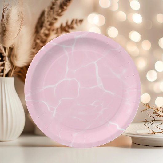 Assiettes En Carton Piscine rose