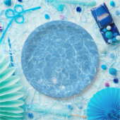 Assiettes En Carton Piscine sur mesure Modèle bleu eau vierge (Fête)