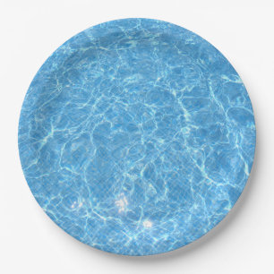 Assiettes En Carton Piscine sur mesure Modèle bleu eau vierge