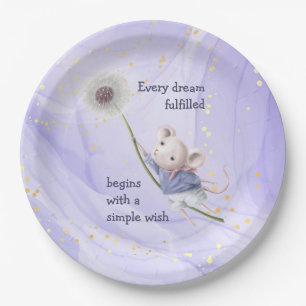 Assiettes En Carton Pissenlit Souris Chaque Rêve Vœu Simple