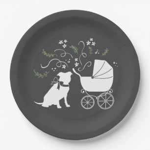 Assiettes En Carton Pit Bull Chien Baby Pitbull Douche Genre Neutre