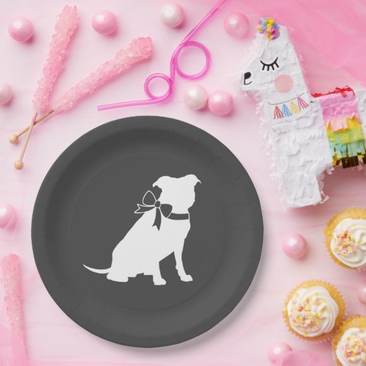 Assiettes En Carton Pit Bull Chien Baby shower Puppy Pitbull (Fête)