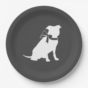 Assiettes En Carton Pit Bull Chien Baby shower Puppy Pitbull