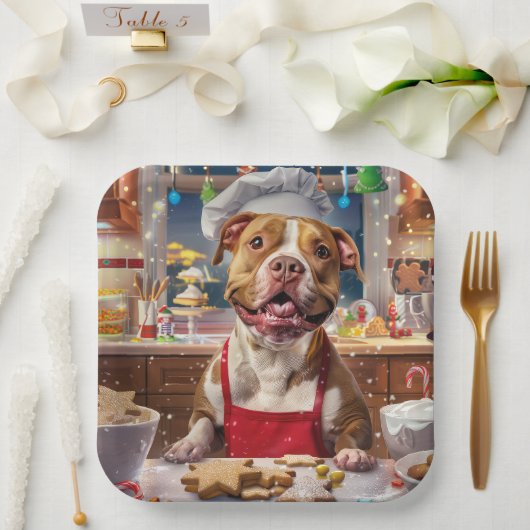 Assiettes En Carton Pit Bull - Fête de Noël (Mariage)