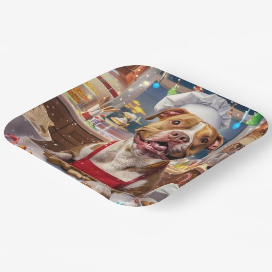 Assiettes En Carton Pit Bull - Fête de Noël (Angulaire)