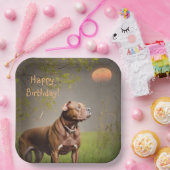 Assiettes En Carton Pitbull Brown numérisé (Fête)