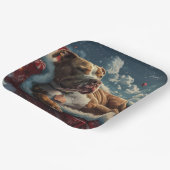 Assiettes En Carton Pitbull Chien Festif de Noël (Angulaire)