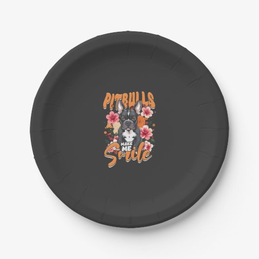 Assiettes En Carton Pitbull Pitbulls (Devant)