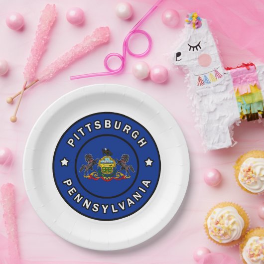 Assiettes En Carton Pittsburgh Pennsylvanie (Fête)