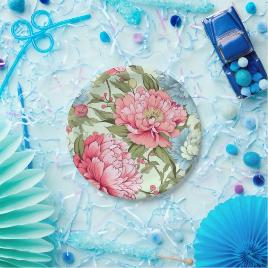 Assiettes En Carton Pivoines taïwanaises (Fête)