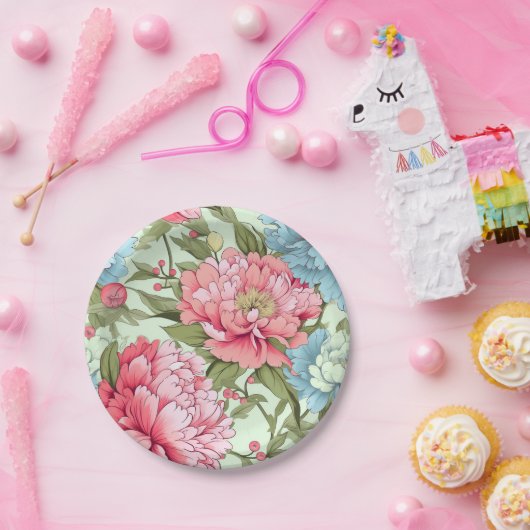 Assiettes En Carton Pivoines taïwanaises (Fête)