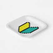 Assiettes En Carton Pixel 8 bits Wakaba / Mark Shoshinsha (Angulaire)