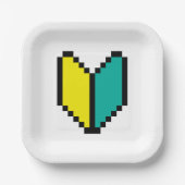 Assiettes En Carton Pixel 8 bits Wakaba / Mark Shoshinsha (Recto)