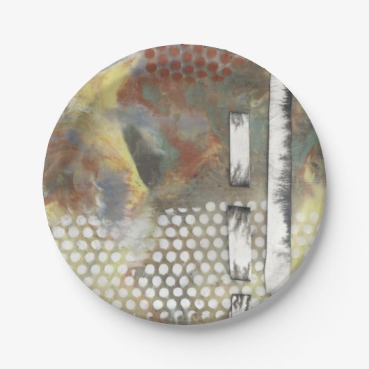 Assiettes En Carton Pixels marbrés II (Devant)