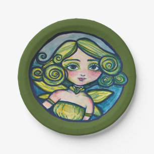 Assiettes En Carton Pixie nature verte