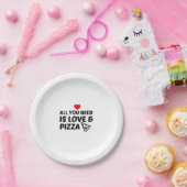ASSIETTES EN CARTON PIZA ET AMOUR (Fête)