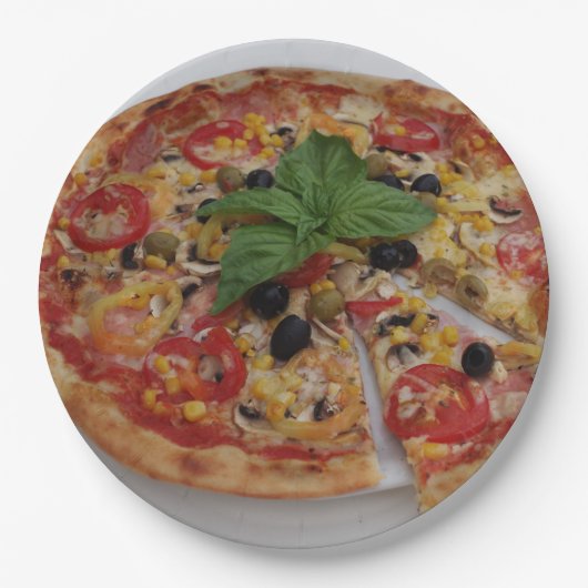 Assiettes En Carton Pizza (Devant)