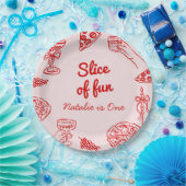 Assiettes En Carton Pizza 1ère Main Tirée Slice Of Fun Birthday Party (Fête)