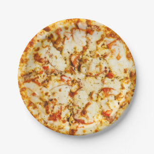 Assiettes En Carton Pizza au fromage délicieux