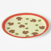 Assiettes En Carton Pizza aux champignons Olives Sauce tomate au froma (Angle)